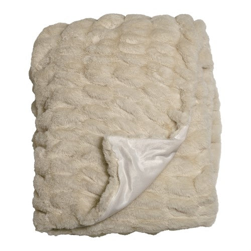 PLÄD FLUFFY creme 130x170 cm