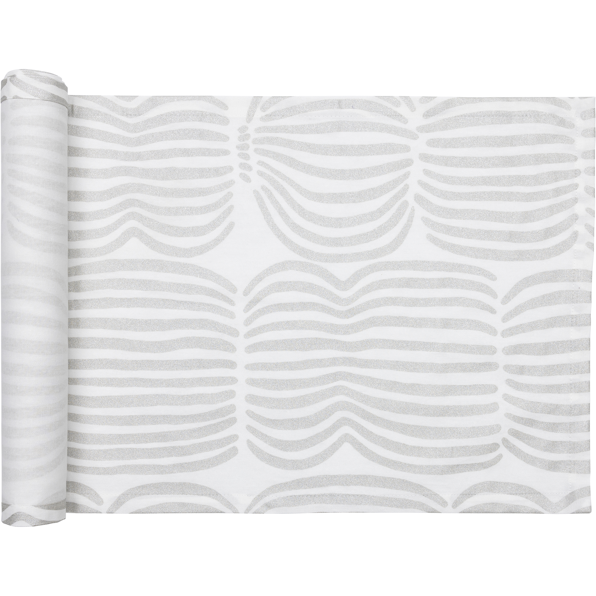 Akrylbelagd bordslöpare Vilja 45 × 160 cm, silver – Pentik