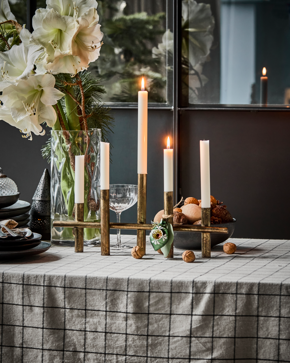 Ljusstake, HDMaxi45, Antik mässingsfärg