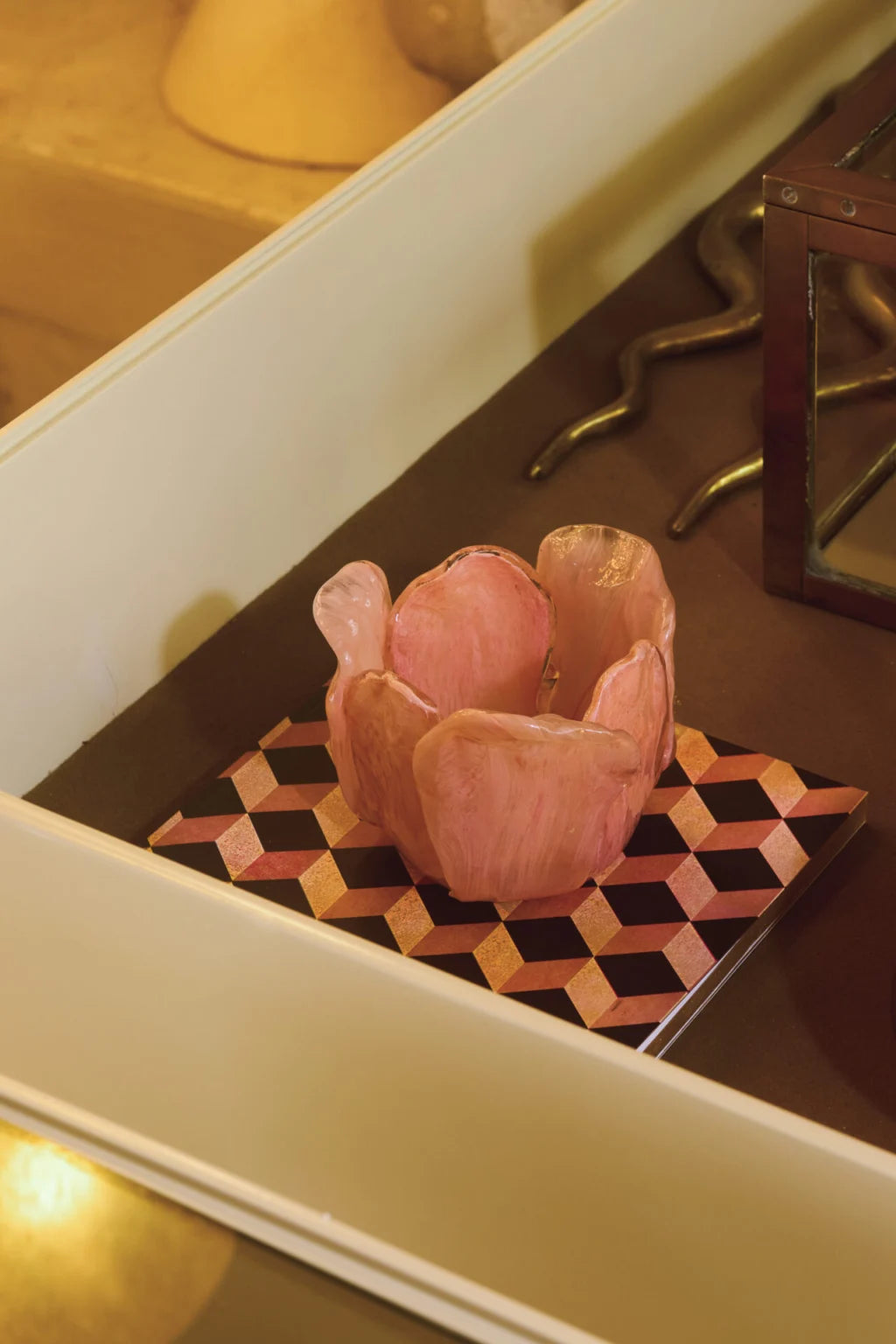 Anita ljuslykta rosa