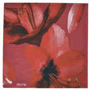 Amaryllis servett 33x33 cm röd