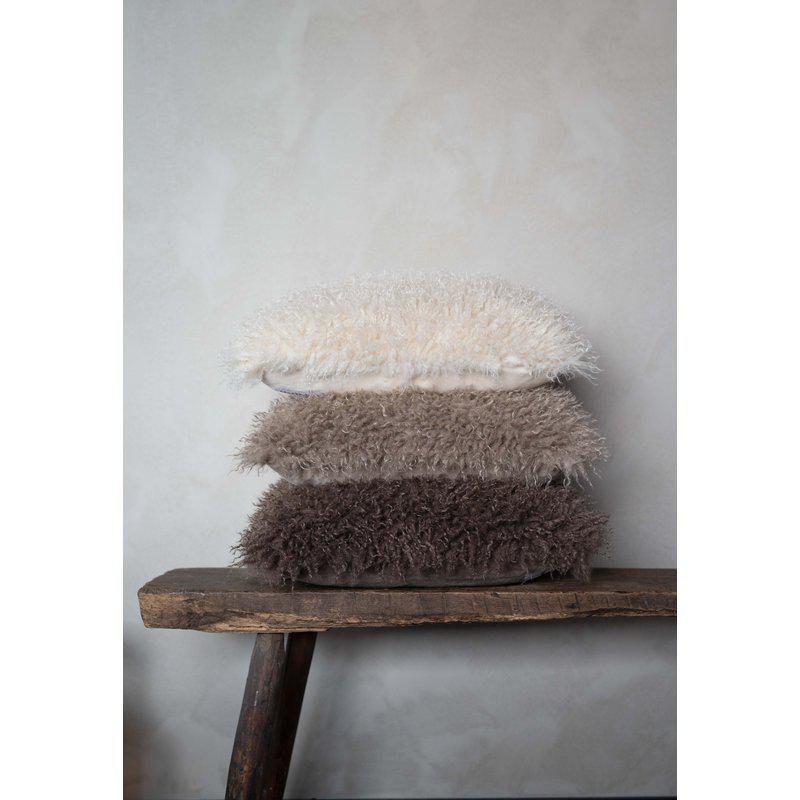 Curly brun kuddfodral