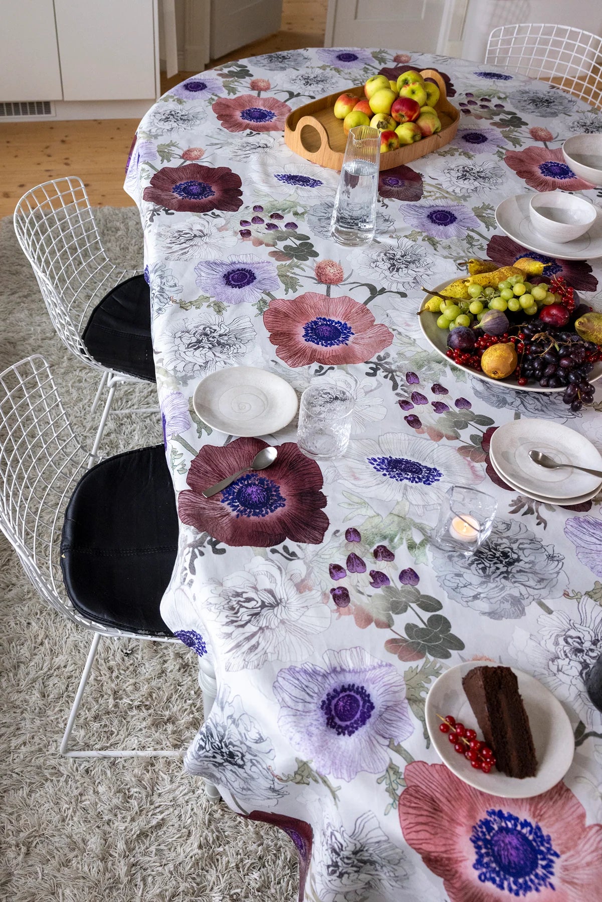Leinikki duk i halvlinne 145 × 250 cm, ljusbrun – Pentik