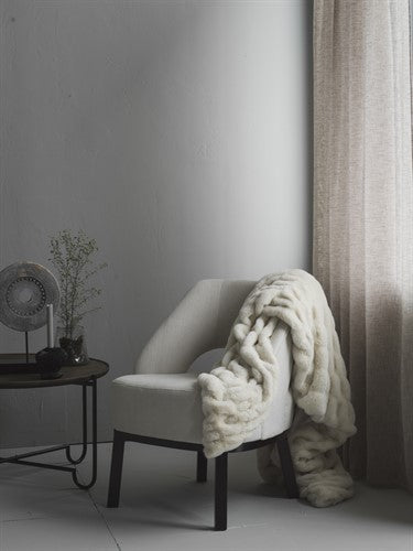 PLÄD FLUFFY creme 130x170 cm