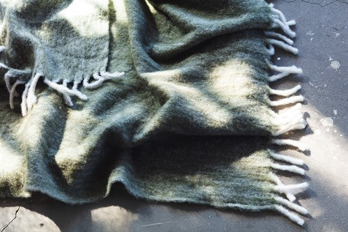 Morgan pläd mörkgrön