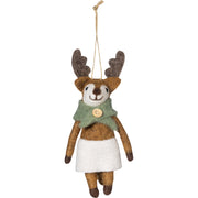 Peetu ren filt dekoration brun 15 cm