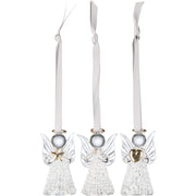 guldhjärta ängel dekorationer 6 cm 3 st/ förpackning