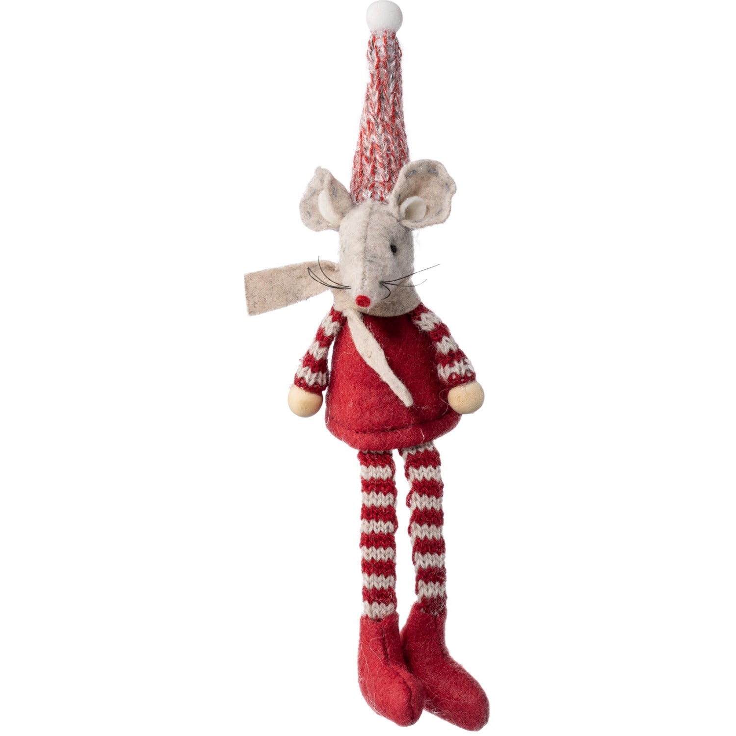 Heikki mus dekoration röd 16 cm