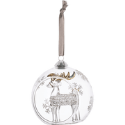 Glaskula Bold Reindeer 8 cm transparent – Pentik