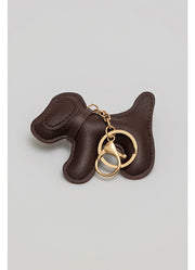 Nyckelring/charm hund brun