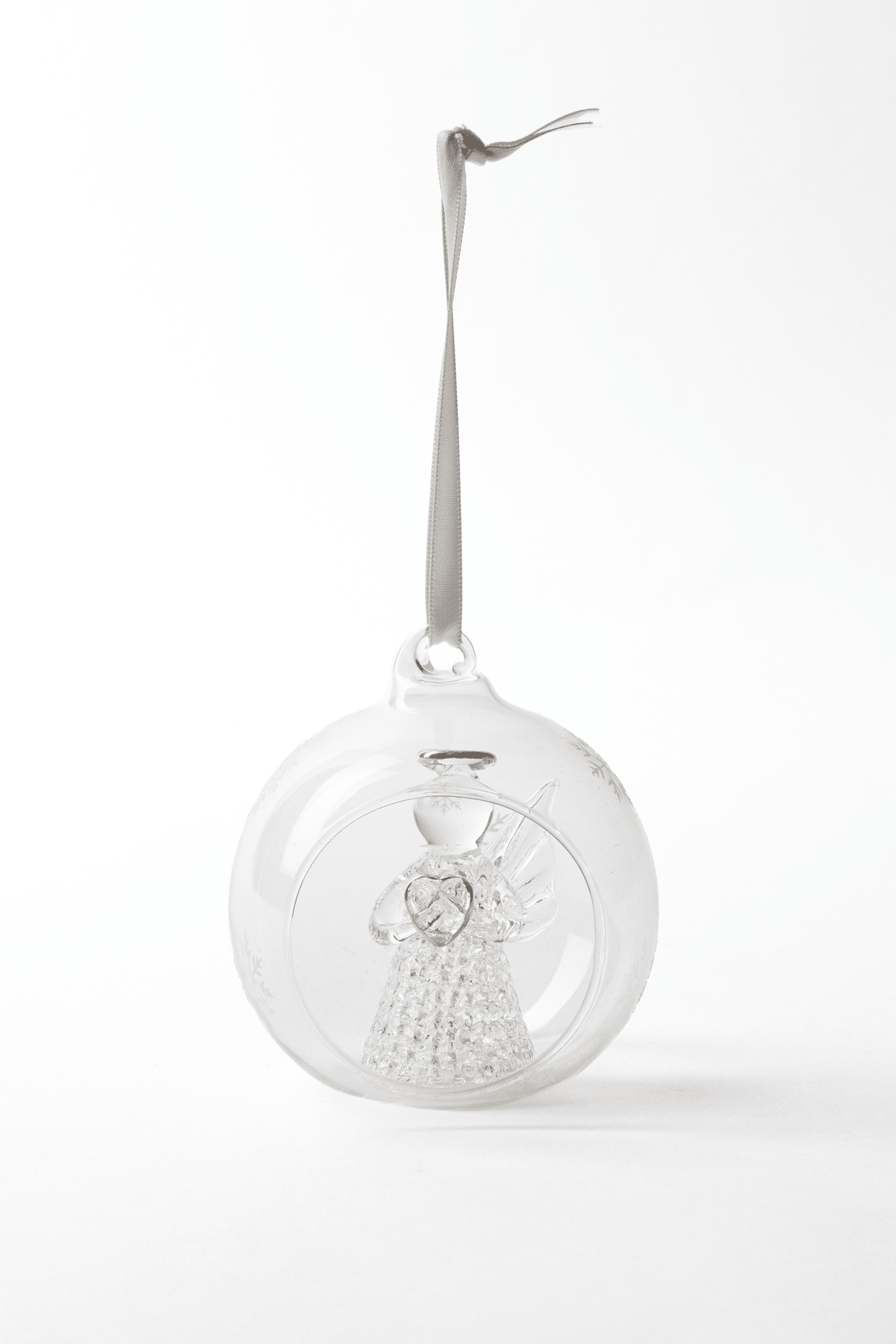 Glaskula Enkeli 8 cm transparent – Pentik