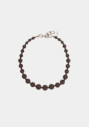 Halsband pärlor brun