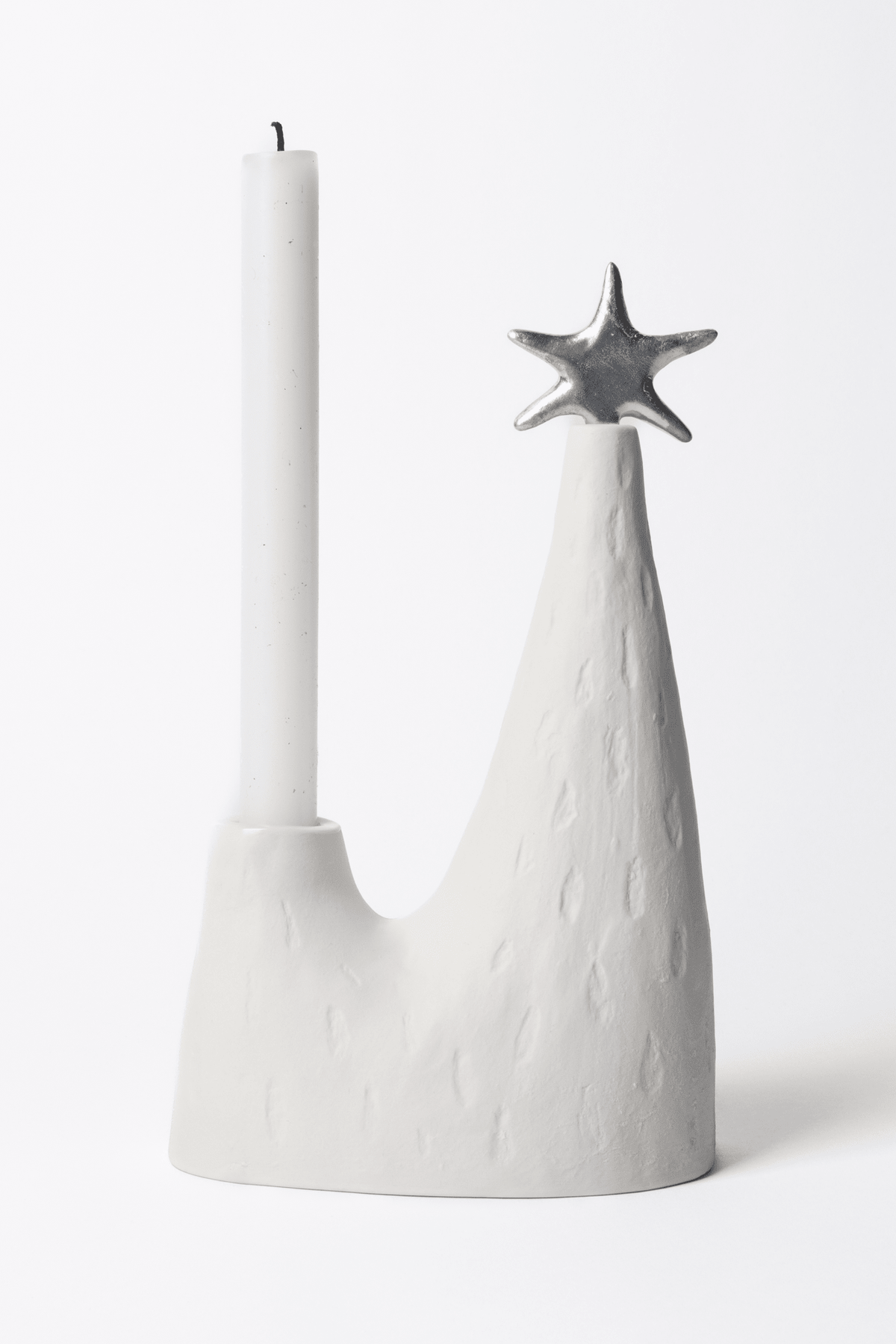 Ljuslykta Joulukuusi Studio 15 × 9 × 25 cm vit – Pentik