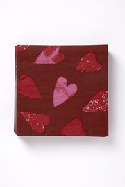 Servett Kotisydän 33 × 33 cm 20 st vinröd – Pentik