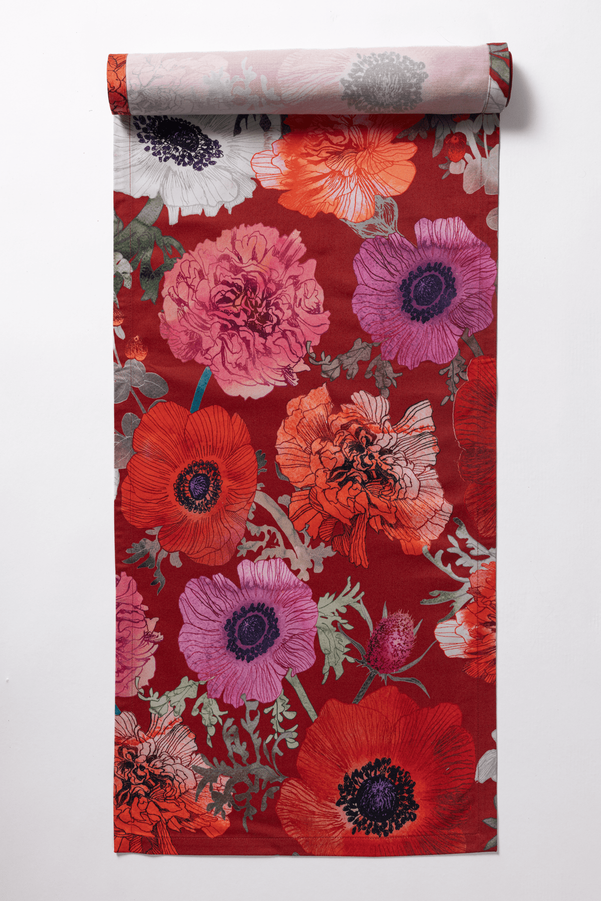 Akrylbelagd löpare Leinikki 45 × 160 cm röd – Pentik