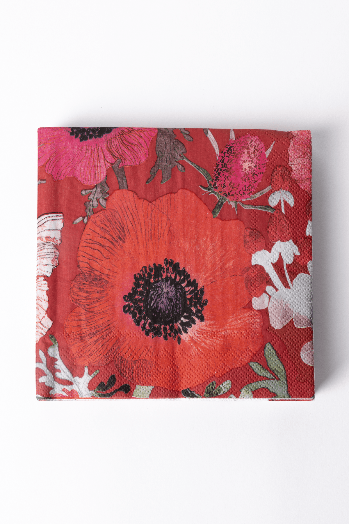 Servett Leinikki 25 × 25 cm 20 st röd – Pentik