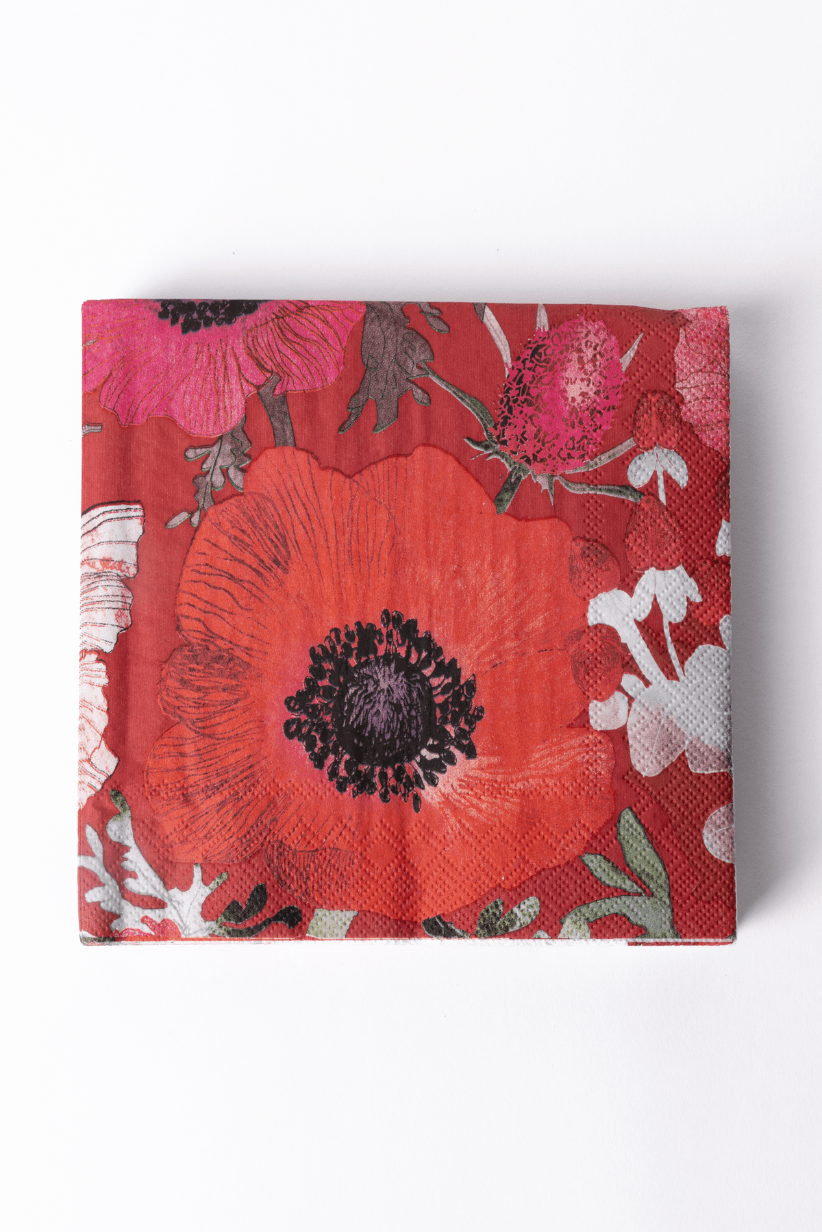 Servett Leinikki 33 × 33 cm 20 st röd – Pentik