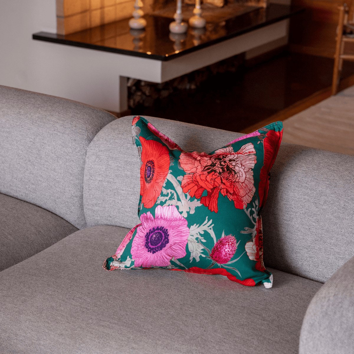Kuddfodral Leinikki 45 × 45 cm grön – Pentik