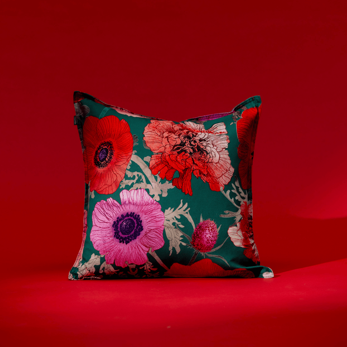 Kuddfodral Leinikki 45 × 45 cm grön – Pentik