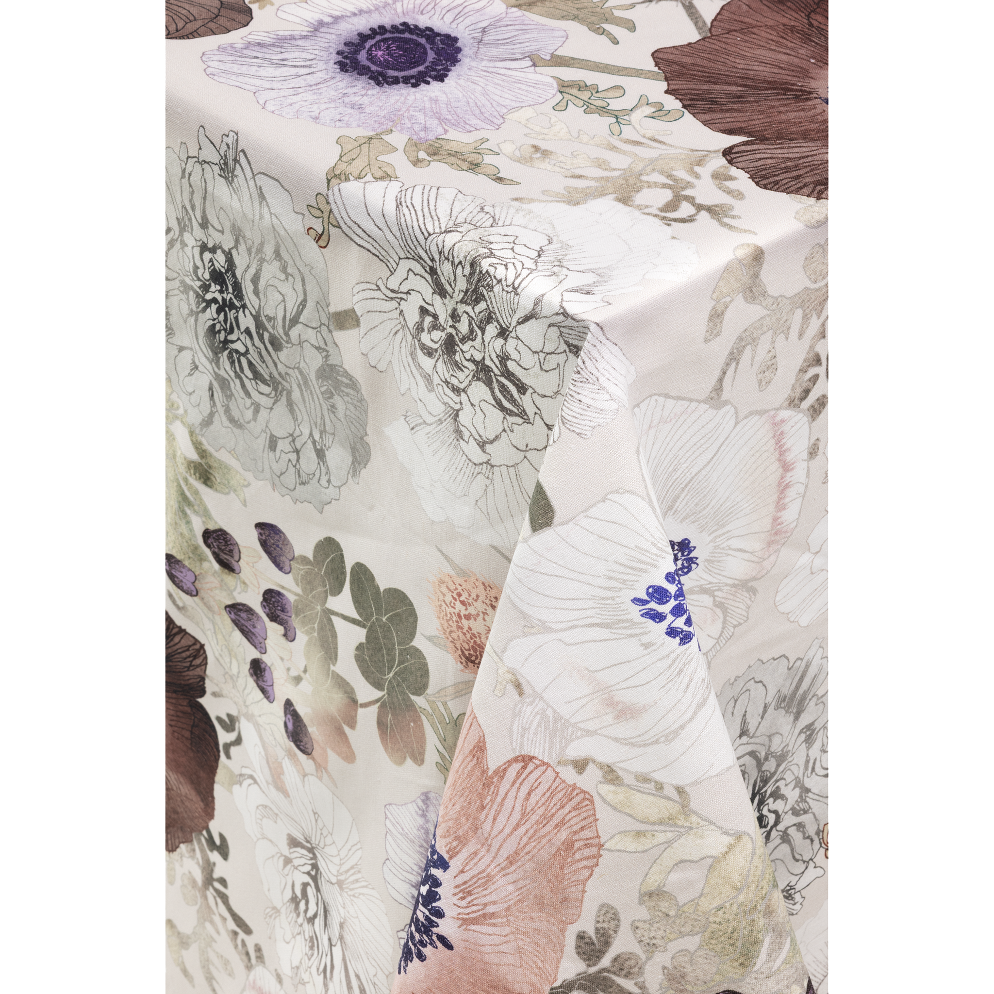 Leinikki duk i halvlinne 145 × 250 cm, ljusbrun – Pentik