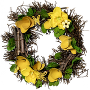 Krans Blomsterträdgård 25 cm gul - Pentik