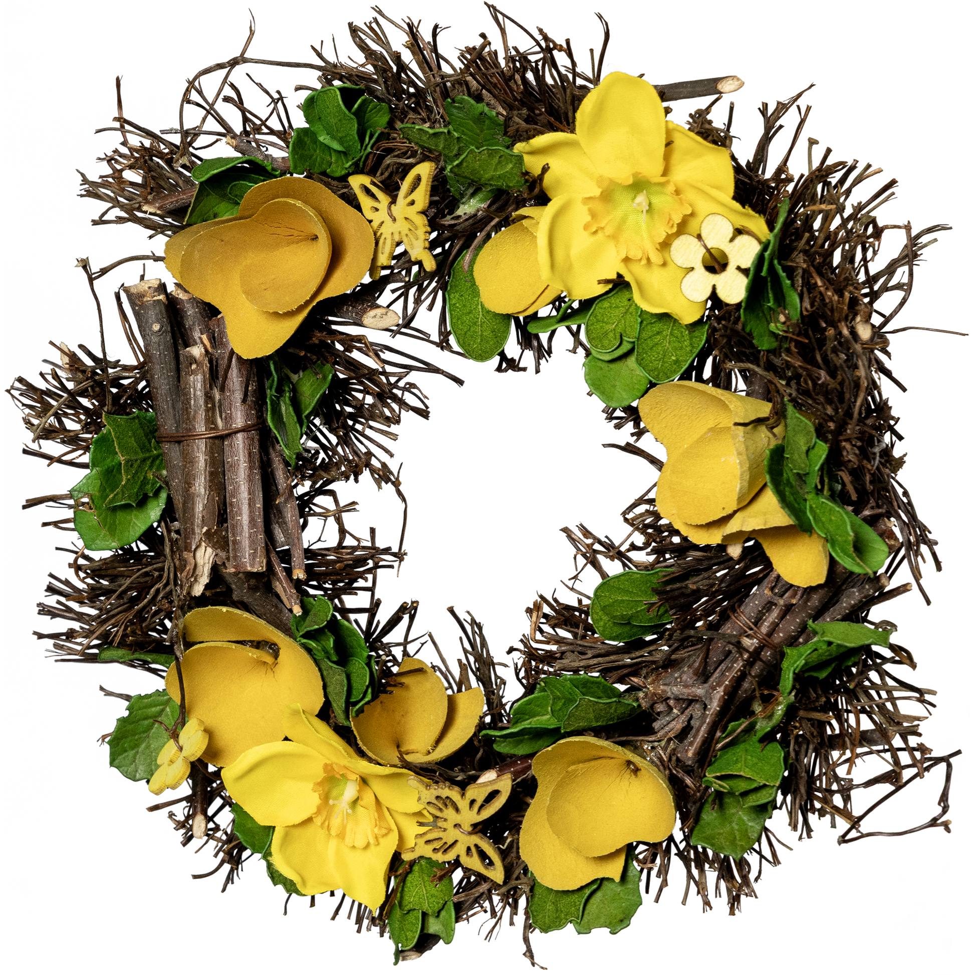 Krans Blomsterträdgård 25 cm gul - Pentik