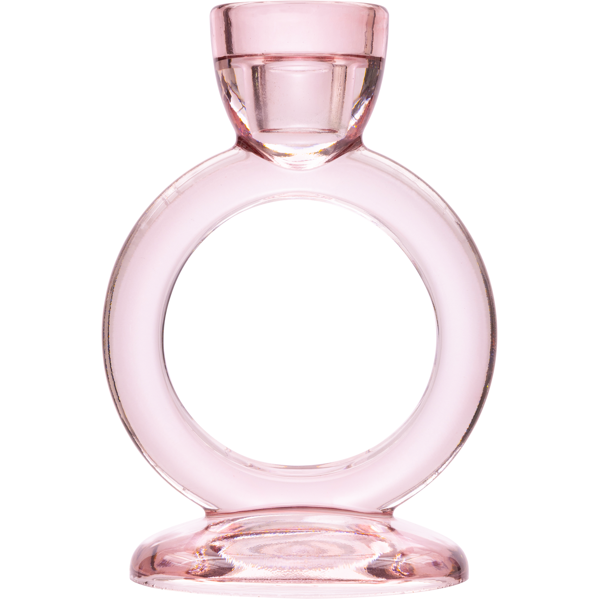 Ljusstake Ring 12x17.5. cm ljusrosa - Pentik