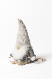 Stickad tomtedekoration Niilo 10 cm grå – Pentik