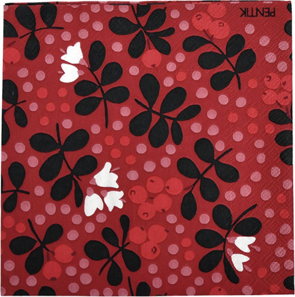 Puolukka punainen kaffeservett