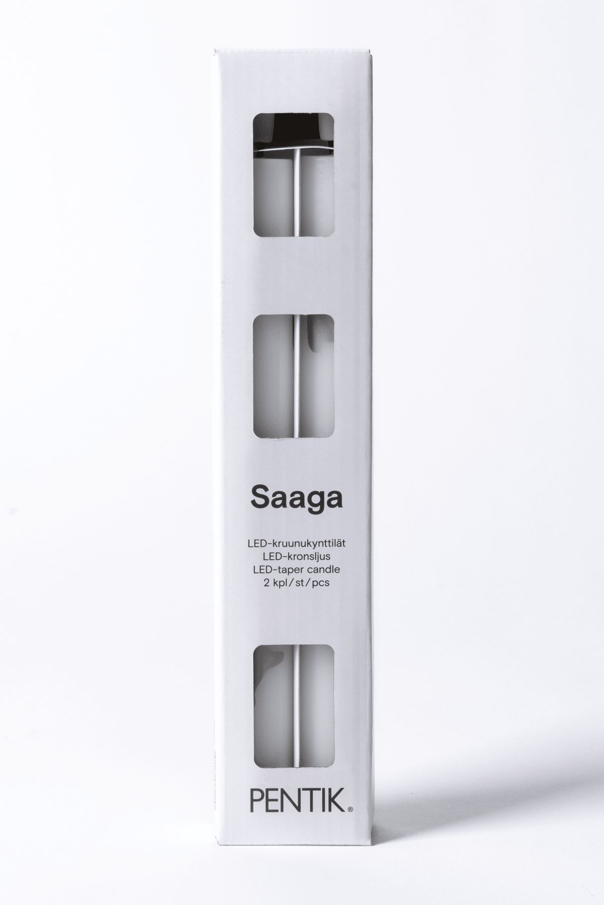 Saaga ljus 2-pack, 25 cm, vit – Pentik