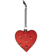 Glasdekoration Sydän 8 cm röd – Pentik
