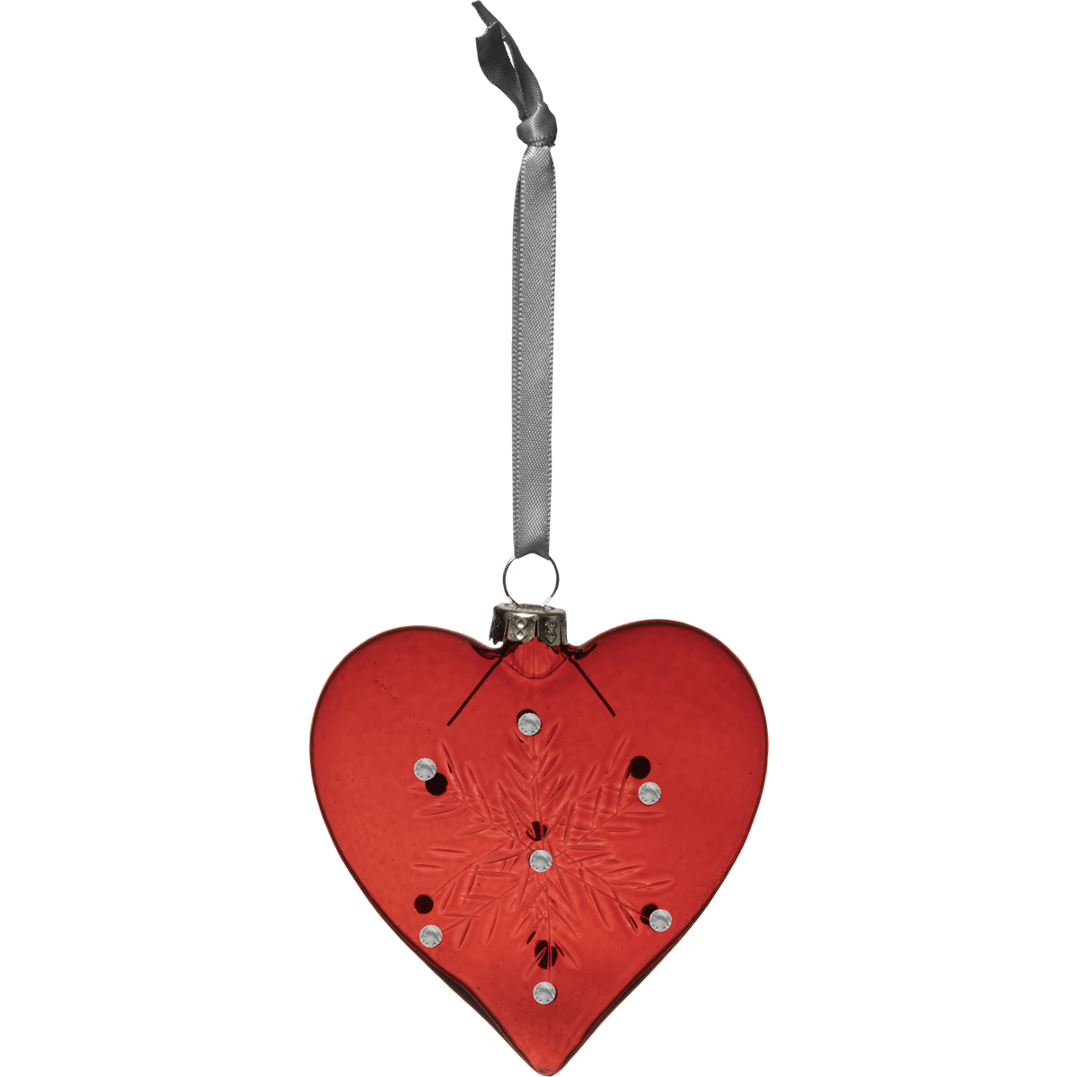 Glasdekoration Sydän 8 cm röd – Pentik