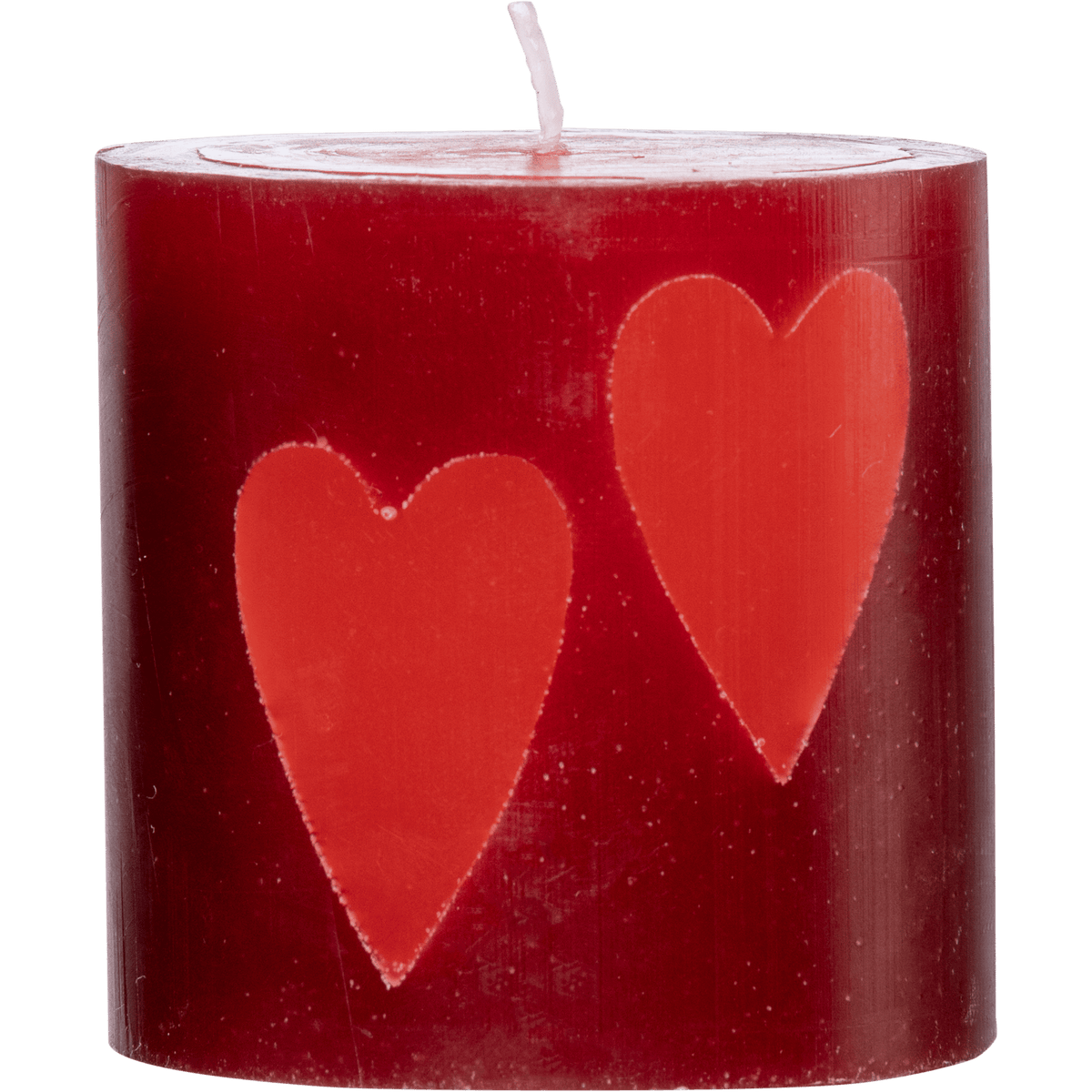 Blockljus Sydän 7,5 × 7,5 cm rosa röd – Pentik