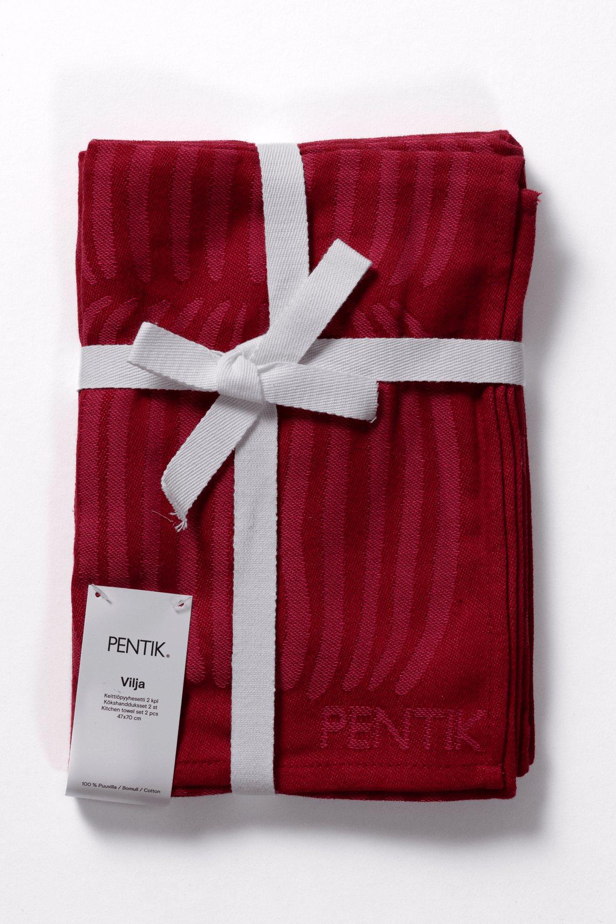Kökshandduk Vilja 47 × 70 cm 2 st/set röd – Pentik