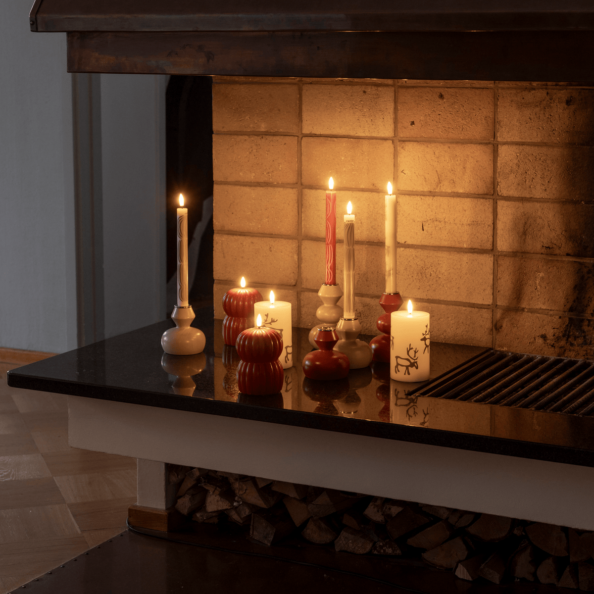 Led-ljus Vilja 9 × 15 cm röd – Pentik